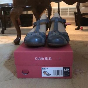 Cobb Hill Baby Blue Leather Mary Janes